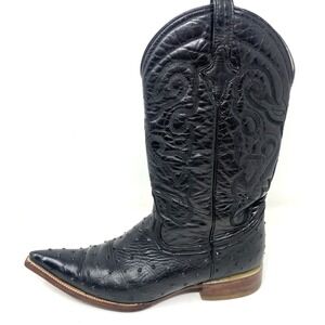 Pistolero Western Y2K Cowboy Boots Men 10.5 Genuine Cowhide Snip Toe Rodeo Farm
